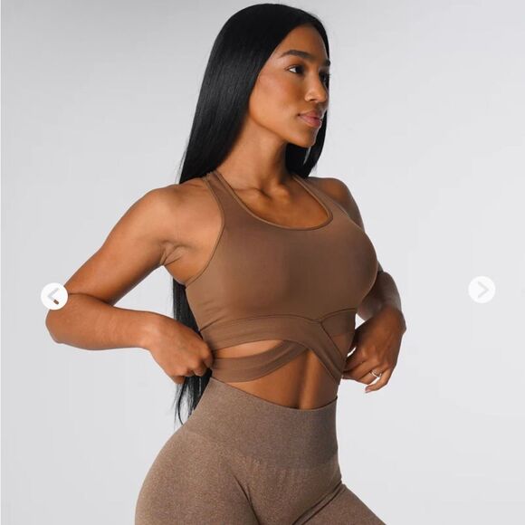 NVGTN NWT Sculpt Seamless Bra Mocha Size M - Picture 3 of 4